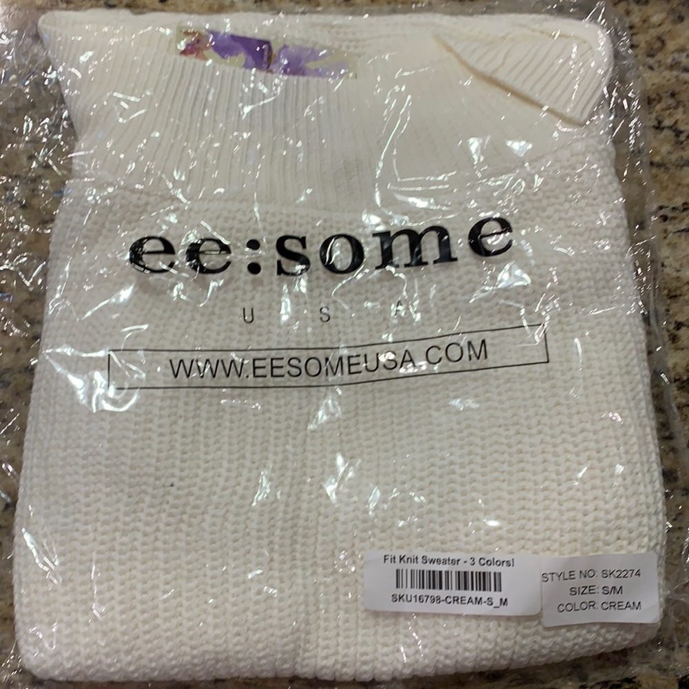 White Crop Sweater